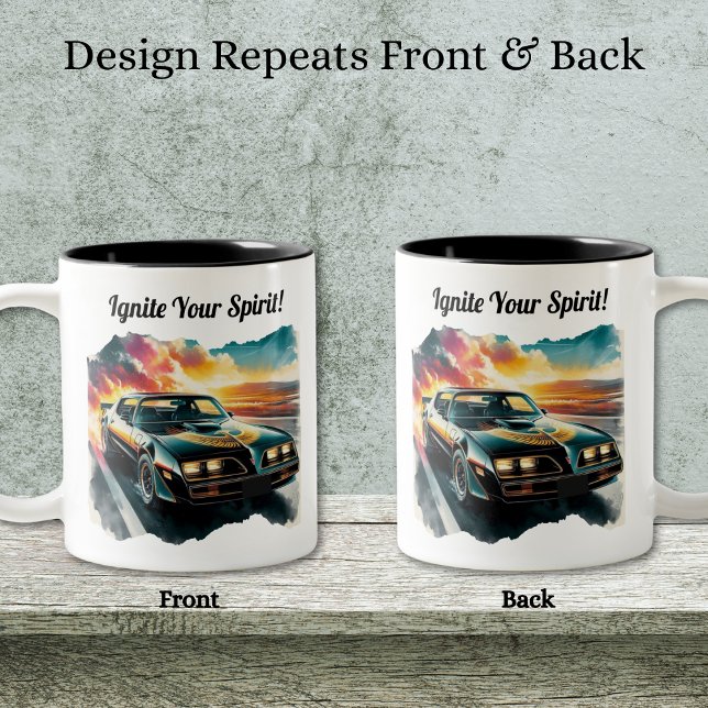 Favorite Classic Car Coffee Mug (Personalize to add names/dates. Customize to change text, color, style or remove text.)