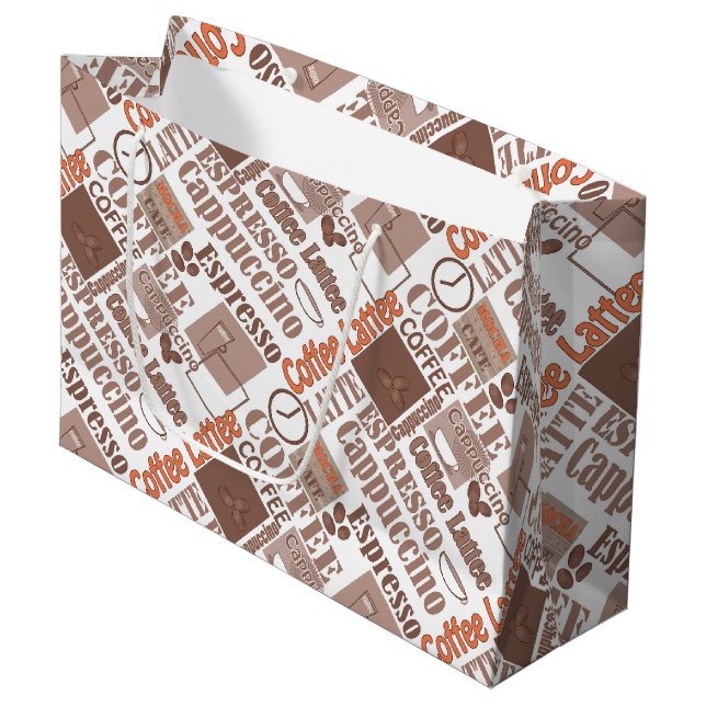 Favorite coffee large gift bag (Front Angled)
