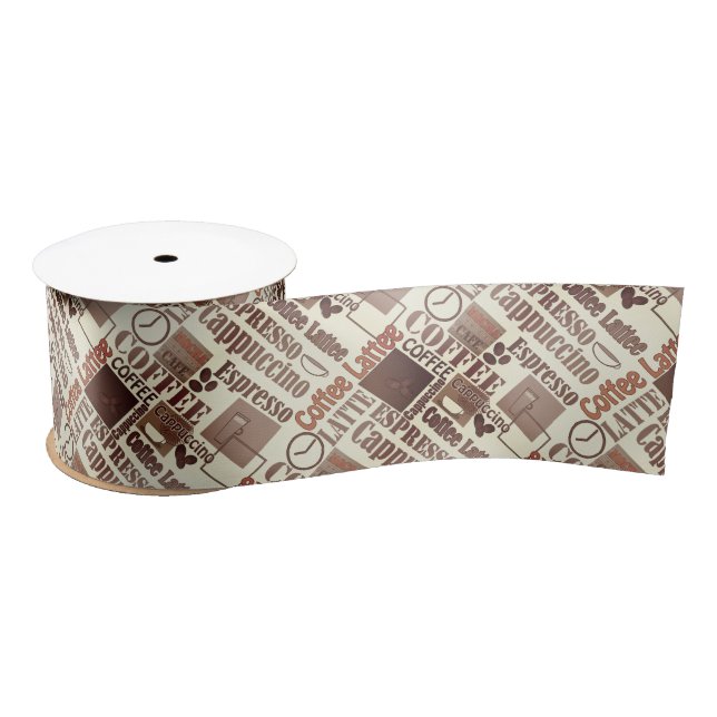 Favorite coffee satin ribbon (Spool)