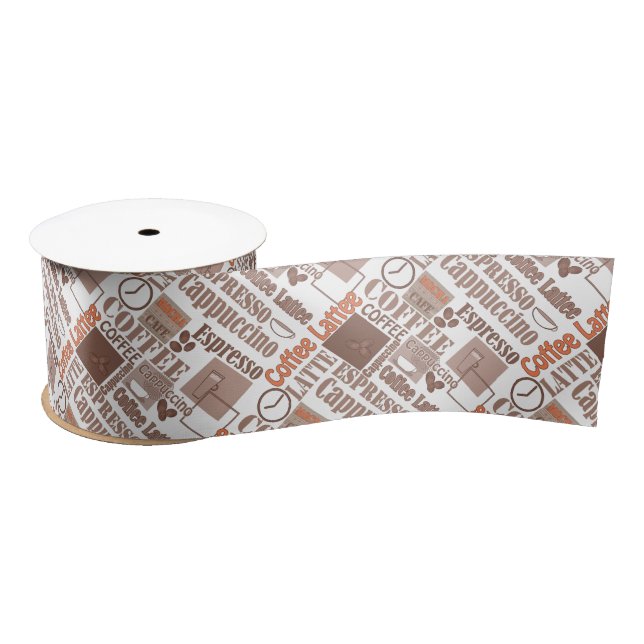 Favorite coffee satin ribbon (Spool)
