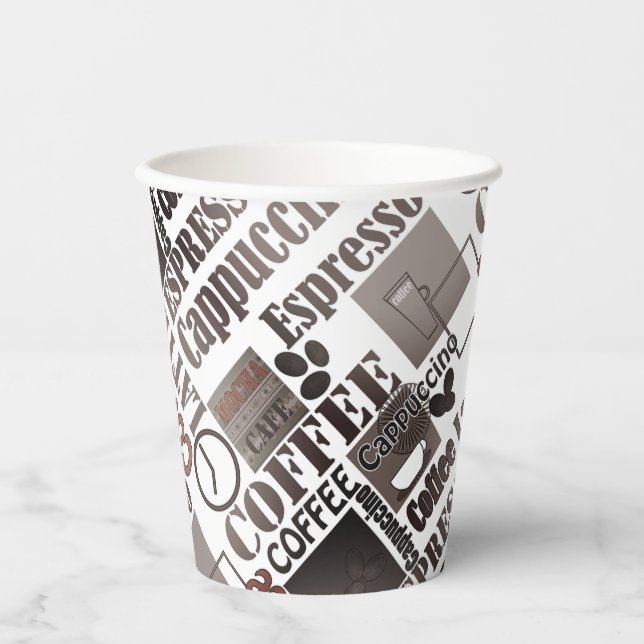 Favorite coffee throw pillow paper cups (Front)