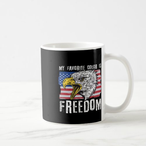 Favorite Color Is Freedom 4th Of July Bald Eagle  Coffee Mug