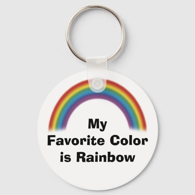 Favorite Color is Rainbow Keychain (Front)