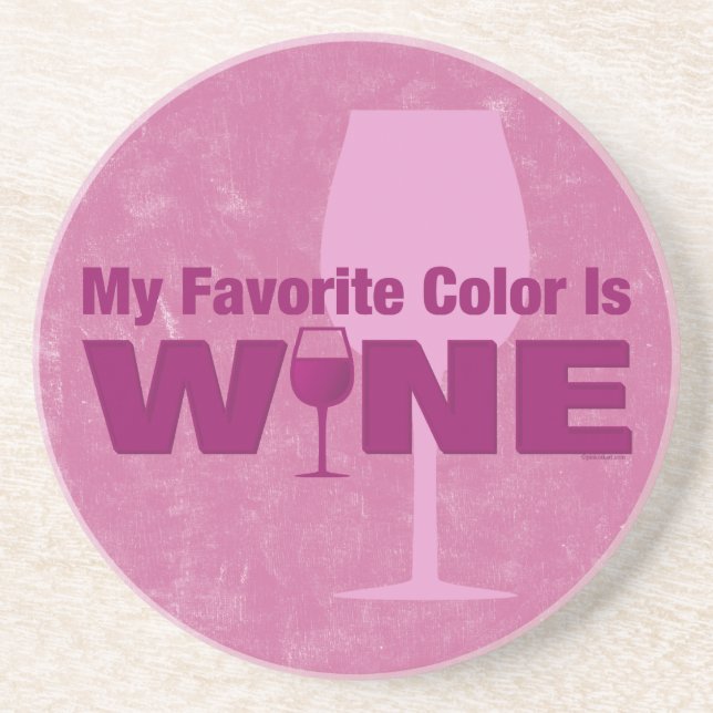 Favorite Color Is Wine Coaster (Front)