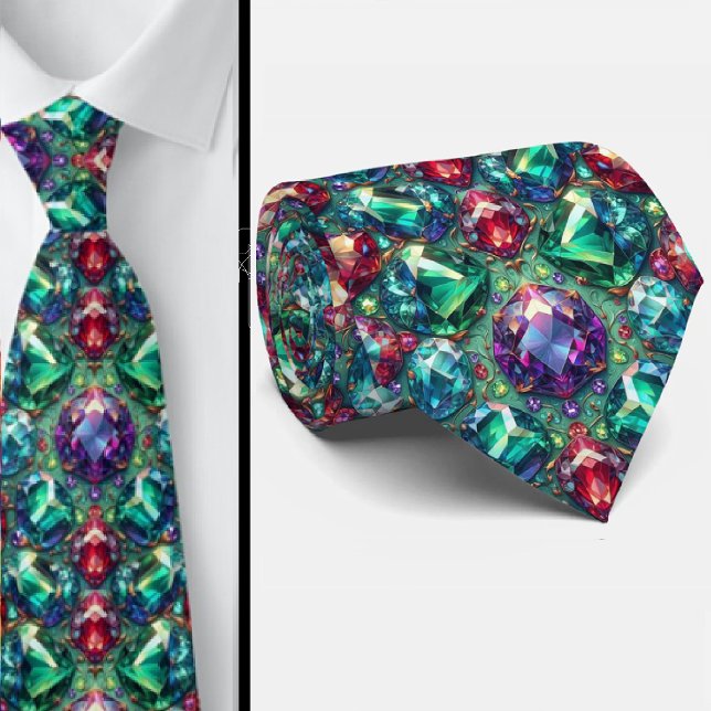 Favorite Colors Gemstone Pattern Neck Tie (Creator Uploaded)