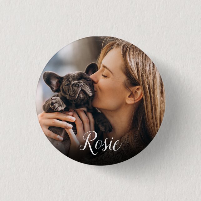 Favorite Custom Photo Persoanlized Name Button (Front)