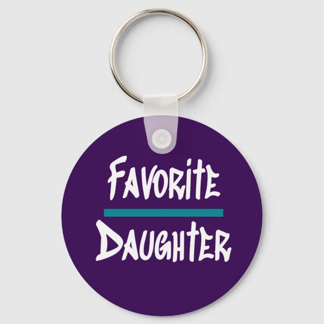 Favorite Daughter Cute Fun Novelty Keychain (Front)