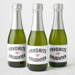 Favorite Daughter Family Reunion Funny Gifts Sparkling Wine Label