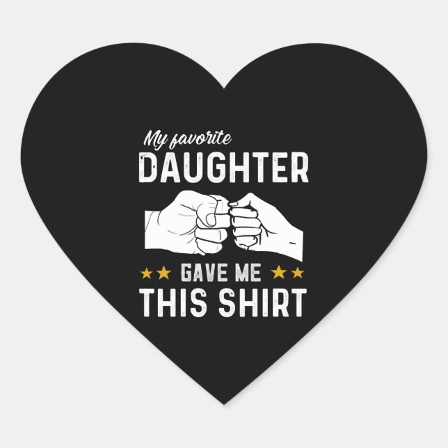 Favorite Daughter Fathers Day Heart Sticker (Front)