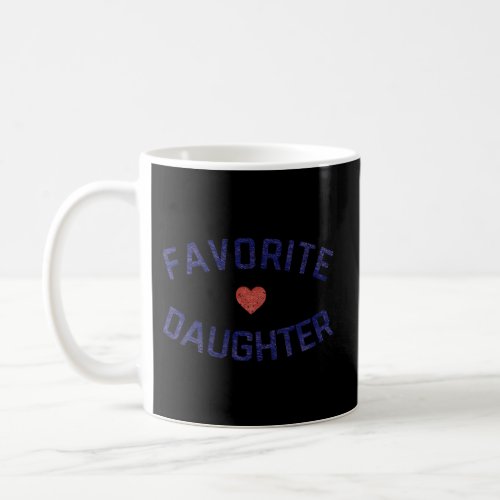 Favorite Daughter Heart Distressed Faded Coffee Mug