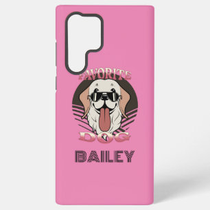 Favorite dog, funny cute dog mom/dad Personalize Samsung Galaxy S22 Ultra Case