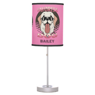 Favorite dog, funny cute dog mom/dad Personalize Table Lamp