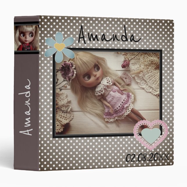 Favorite dolls, dolls, 3 ring binder (Front/Spine)