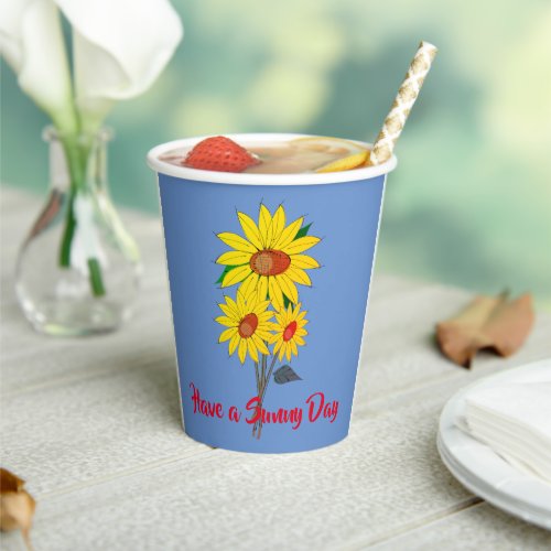 Favorite Drink to Go Sunshine Love Paper Cups