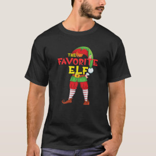 Favorite Elf Matching Family Group Christmas Party T-Shirt