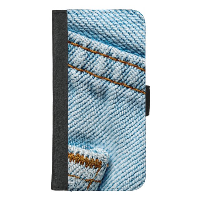 Favorite Faded Comfortable Blue Jeans iPhone Wallet Case (Front)