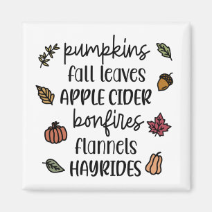 Favorite Fall Things Magnet