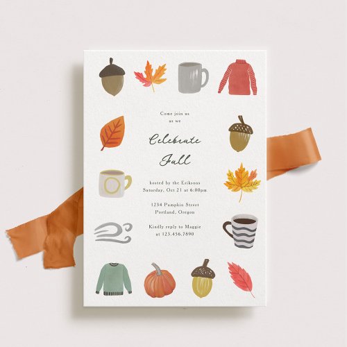 Favorite Fall Things Party Invitation