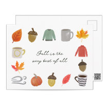 Favorite Fall Things Postcard