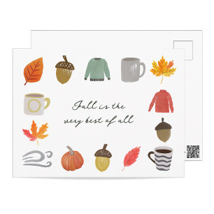 Favorite Fall Things Postcard