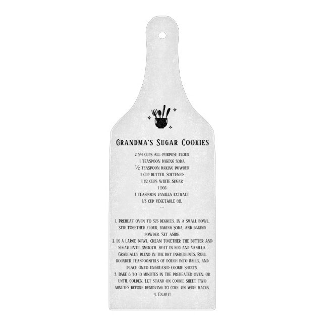 Favorite Family Recipe Cutting Board (Front)