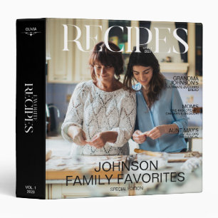 Favorite Family Recipes 2 Photo Magazine Cover 3 R Ring Binder