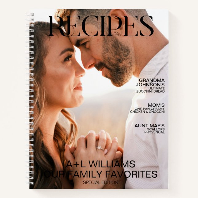 Favorite Family Recipes 2 Photo Magazine Cover Not Notebook (Front)