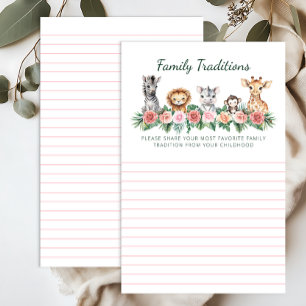 Favorite Family Tradition Baby Shower Game Card