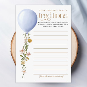 Favorite Family Tradition Balloon Baby Shower Card
