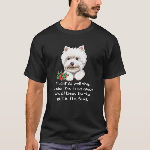 Favorite Family Westie Terrier Puppy Funny Christm T_Shirt
