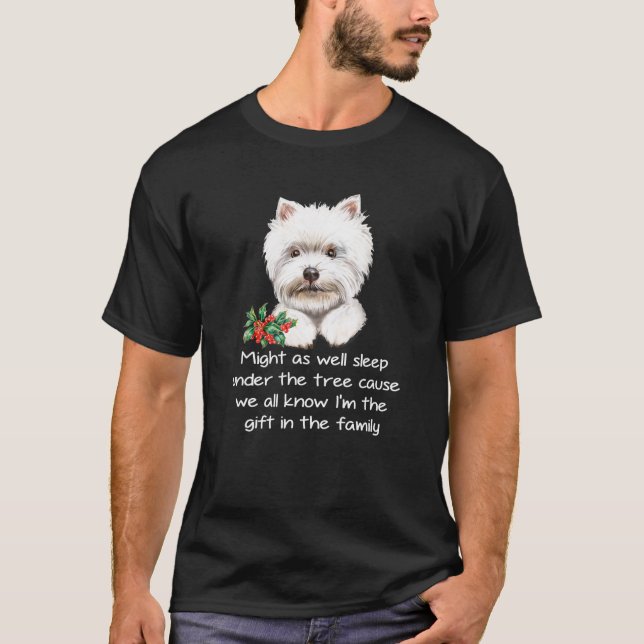 Favorite Family Westie Terrier Puppy Funny Christm T-Shirt (Front)