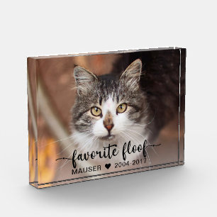 Favorite Floof Pet Memorial Photo Block