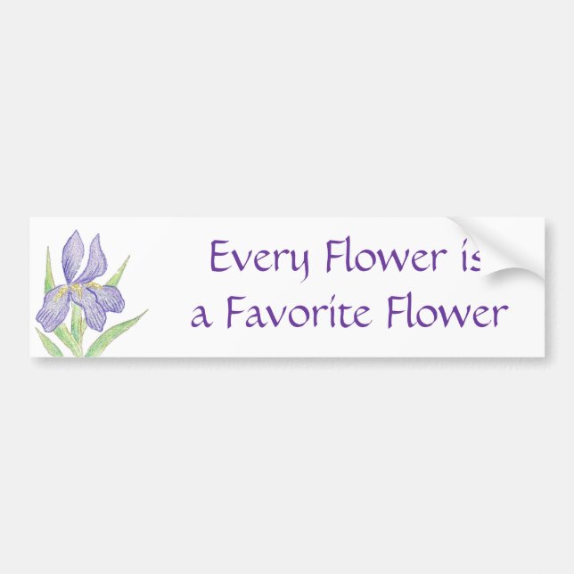 Favorite Flower Bumper Sticker (Front)