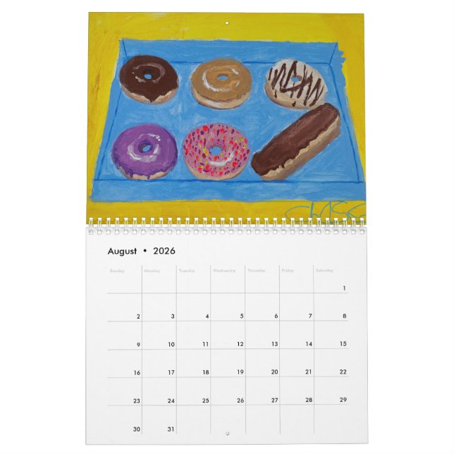 Favorite Foods Calendar (Aug 2026)