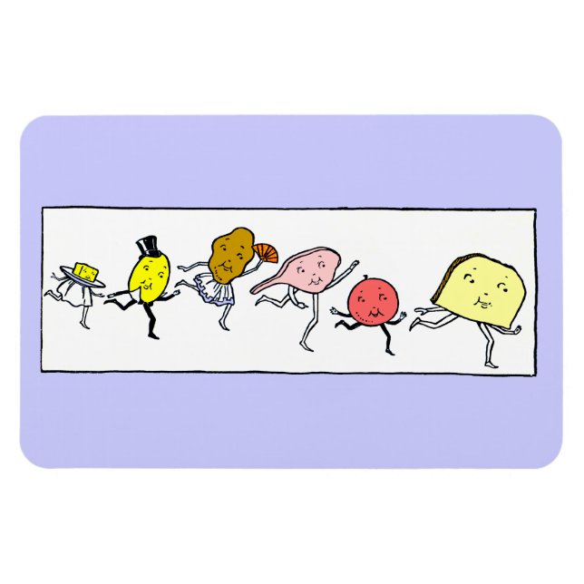 Favorite Foods Vintage Art Magnet (Horizontal)