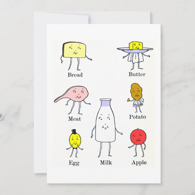 Favorite Foods Vintage Kitchen Art (Front)