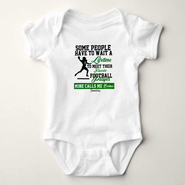 Favorite Football Player Quarterback Brother Baby Bodysuit (Front)
