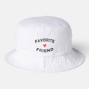 Favorite Friend Crimson Heart BFF Birthday sister  Bucket Hat