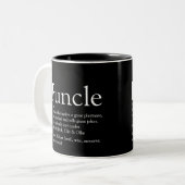 Favorite Funcle Uncle Modern Definition Black Two-Tone Coffee Mug (Front Left)