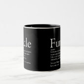 Favorite Funcle Uncle Modern Definition Black Two-Tone Coffee Mug (Center)