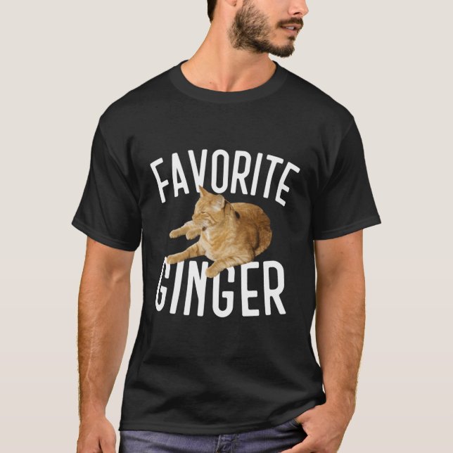 Favorite Ginger Tabby Cat Lover Graphic Gift T-Shirt (Front)