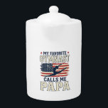 Favorite Gymnast Calls Me Papa Patriotic Vintage S Teapot<br><div class="desc">Favorite Gymnast Calls Me Papa Patriotic Vintage Shirt_1</div>