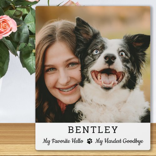 Favorite Hello Custom Photo Pet Dog Memorial Plaque
