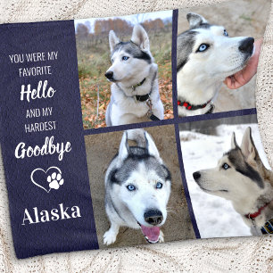 Favorite Hello Goodbye Pet Sympathy Gift Pet Loss Fleece Blanket