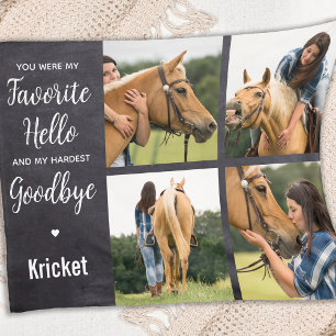 Favorite Hello Hardest Goodbye 4 Photo Memorial Fleece Blanket