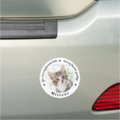 Favorite Hello Hardest Goodbye Pet Cat Memorial Car Magnet (In Situ)