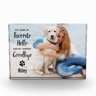 Favorite Hello Hardest Goodbye Pet Loss Memorial Photo Block