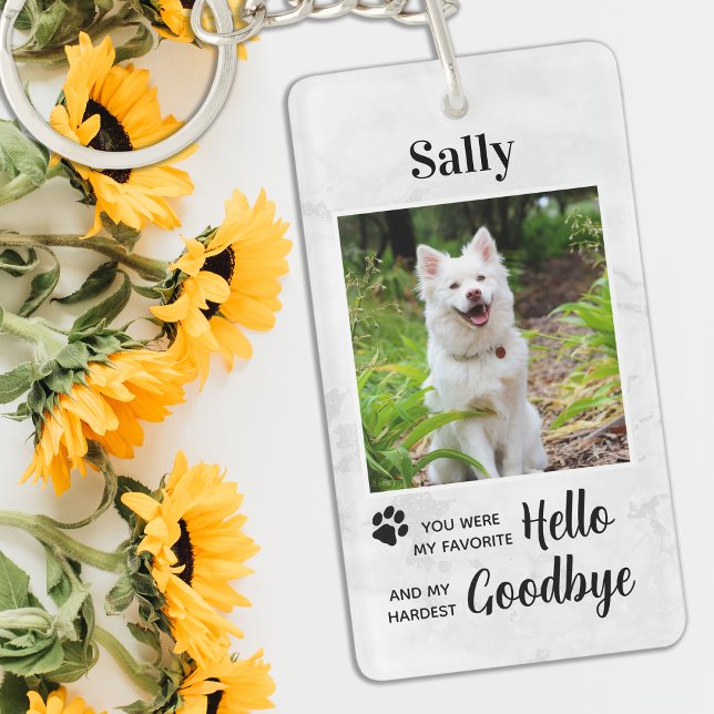 Favorite Hello Hardest Goodbye Pet Memorial Keychain (Creator Uploaded)