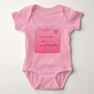 "Favorite Hello" Valentine Infant Jersey Sleeper Baby Bodysuit