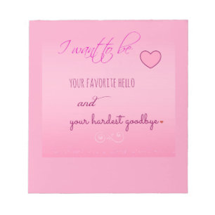 "Favorite Hello" Valentine Notepad